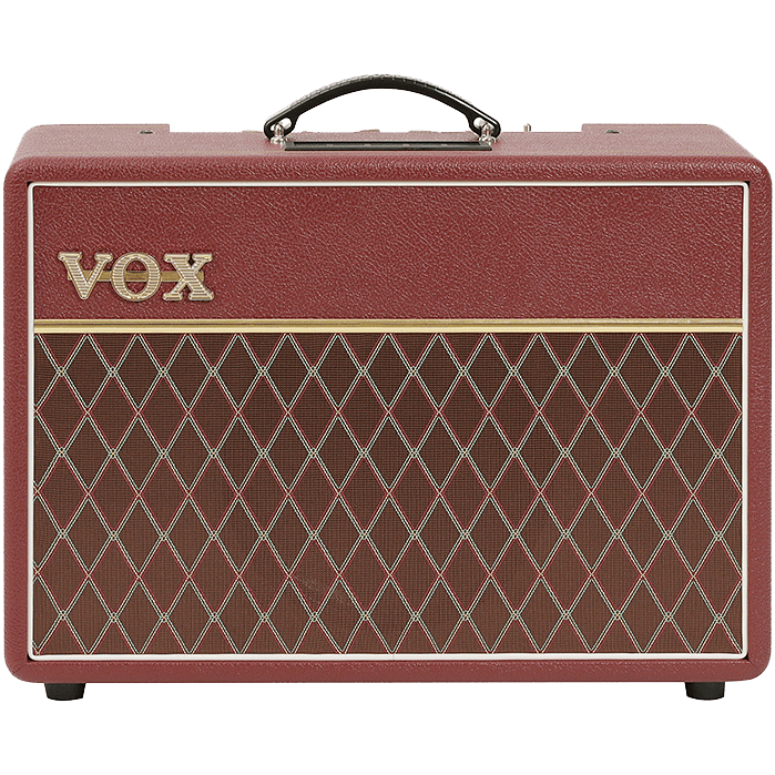 red and brown VOX amplifier