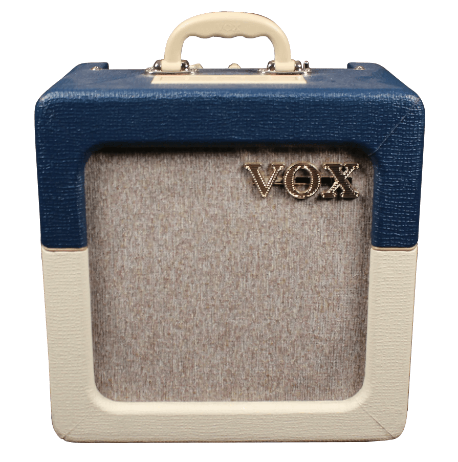front view of cream and blue VOX AC4C112