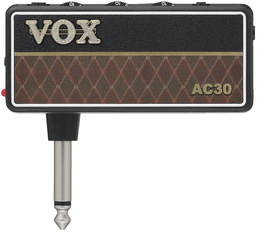 front view of brown and black VOX AC30