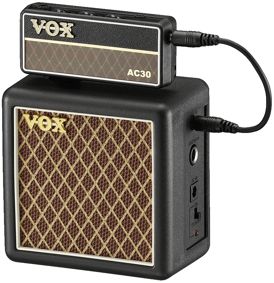 front view of brown and black VOX Amplug cabinet