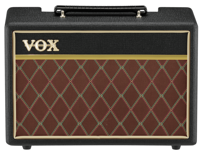 black and brown VOX amplifier
