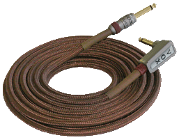 closeup of brown VOX cable