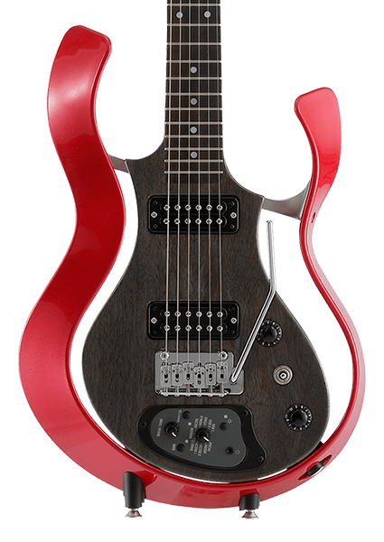 front view of red VOX Starstream electric guitar