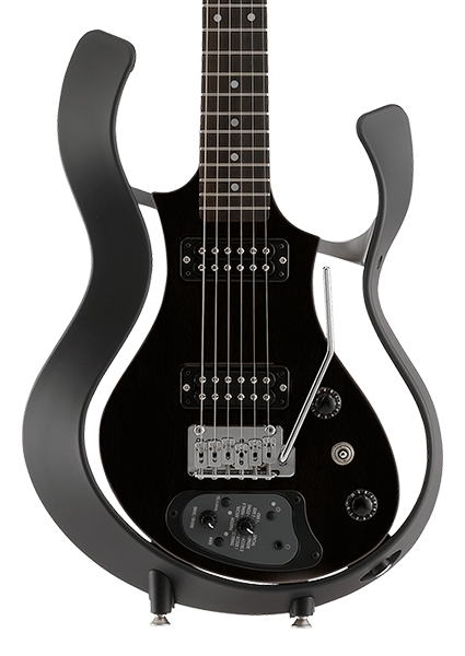 front view of black VOX Starstream electric guitar