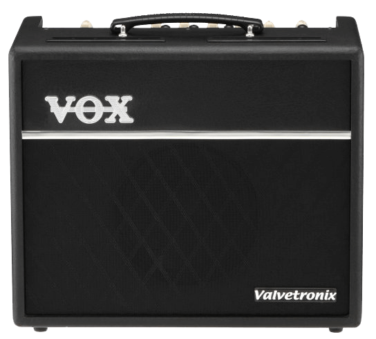 front view of black VOX amplifier