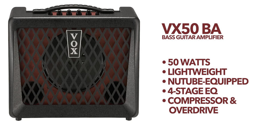 埼玉激安即決◆新品◆送料無料VOX VX50-BA + VOX3mシールド ベース・アンプ 新真空管 Nutube 搭載 コンボアンプ