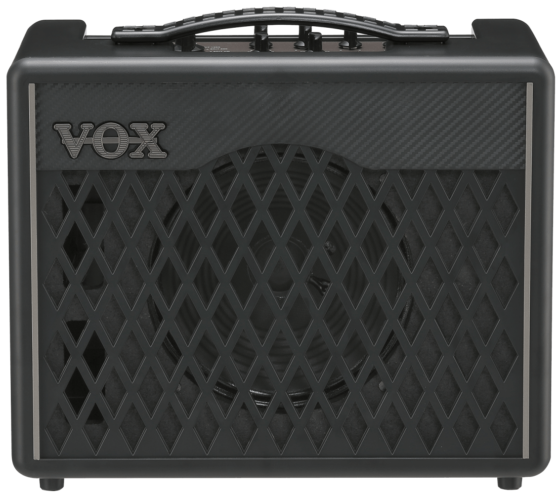 front view of black VOX amplifier