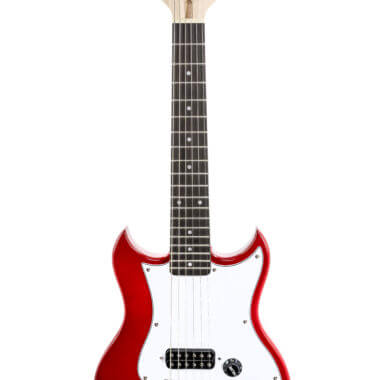 red VOX mini electric guitar