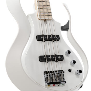 body of white VOX electric guitar