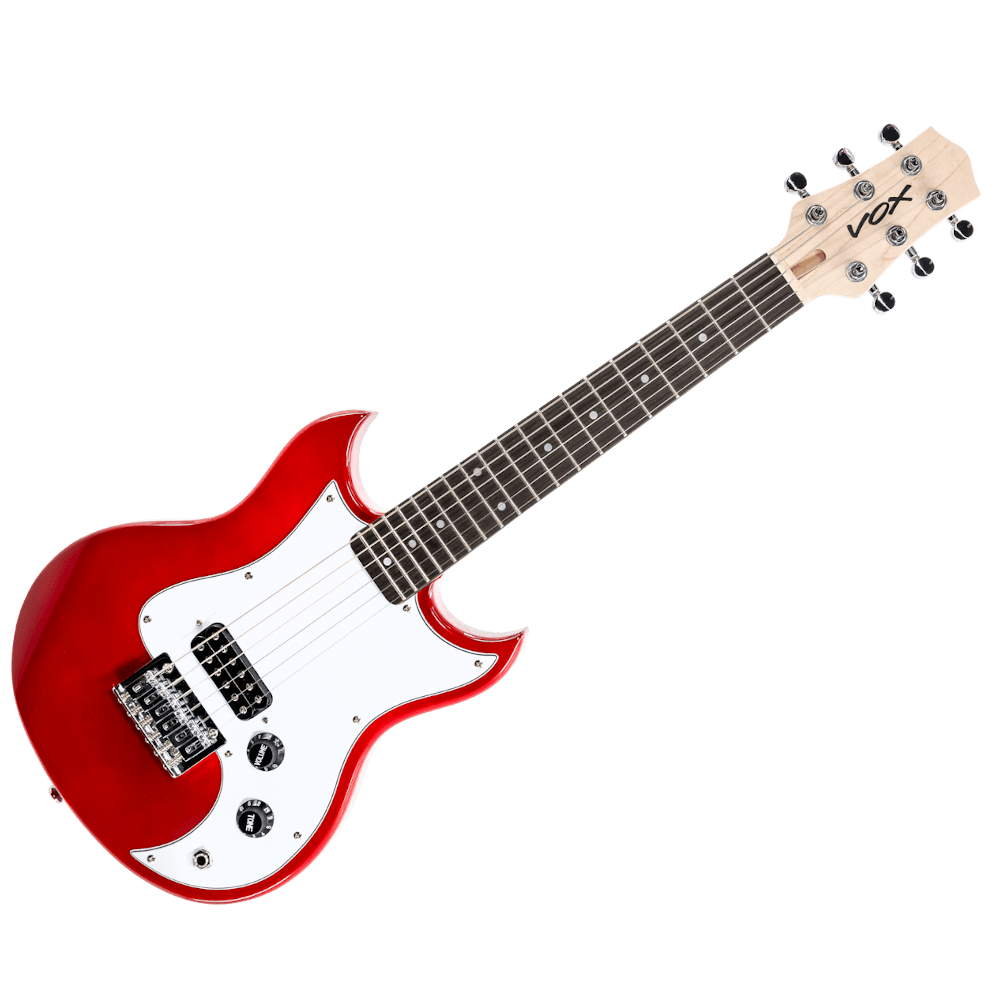 red VOX mini electric guitar