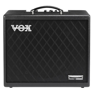 front view of black VOX amp