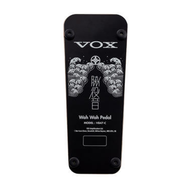 top view of black VOX wah whah pedal