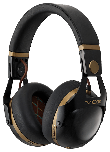 Vox VHQ1 headphones in black with gold accents