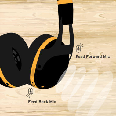 Feed forward mic/ feed back mic headphones infographics