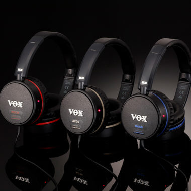 three pairs of VOX AC30 Headphones