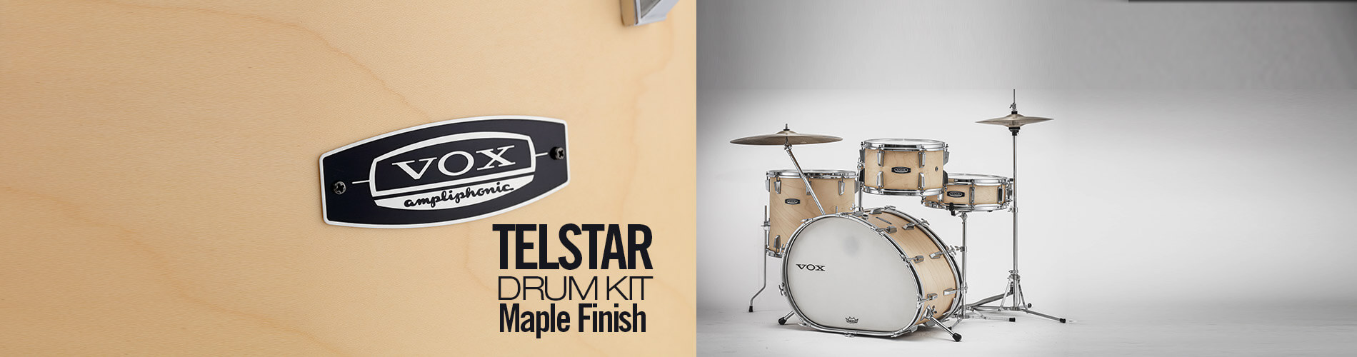 VOX Telstar Drum Kit with Maple Finish