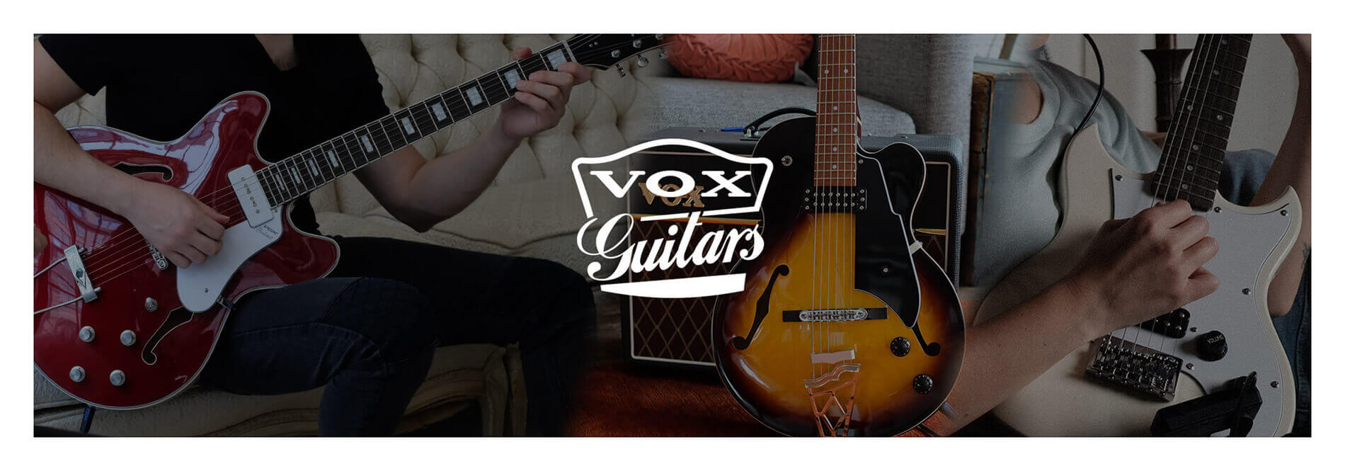 collage of VOX Guitars