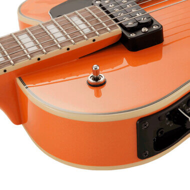 Vox Giulietta Vga-5td Archtop Electric Guitar Pearl Orange neck joint.