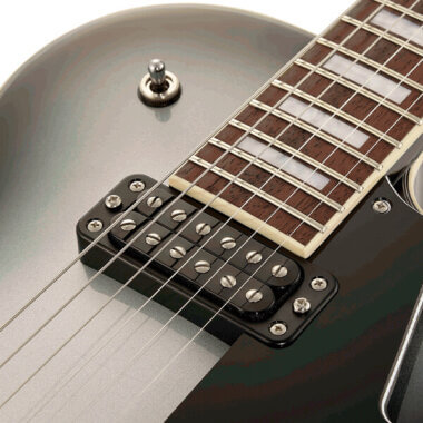 Vox Giulietta Vga-5td Archtop Electric Guitar Faded Silver pickup close up.