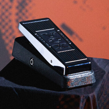 Vox Real McCoy Wah pedal on table top slant