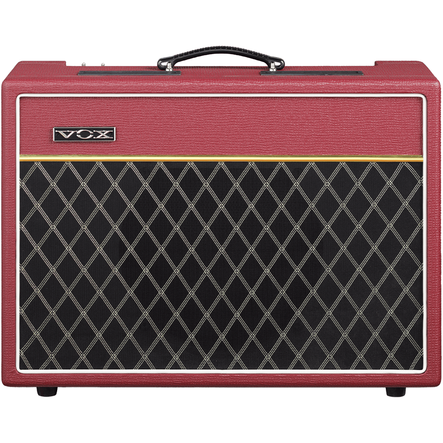 Vox AC15C1 CVR red and black amplifier front view