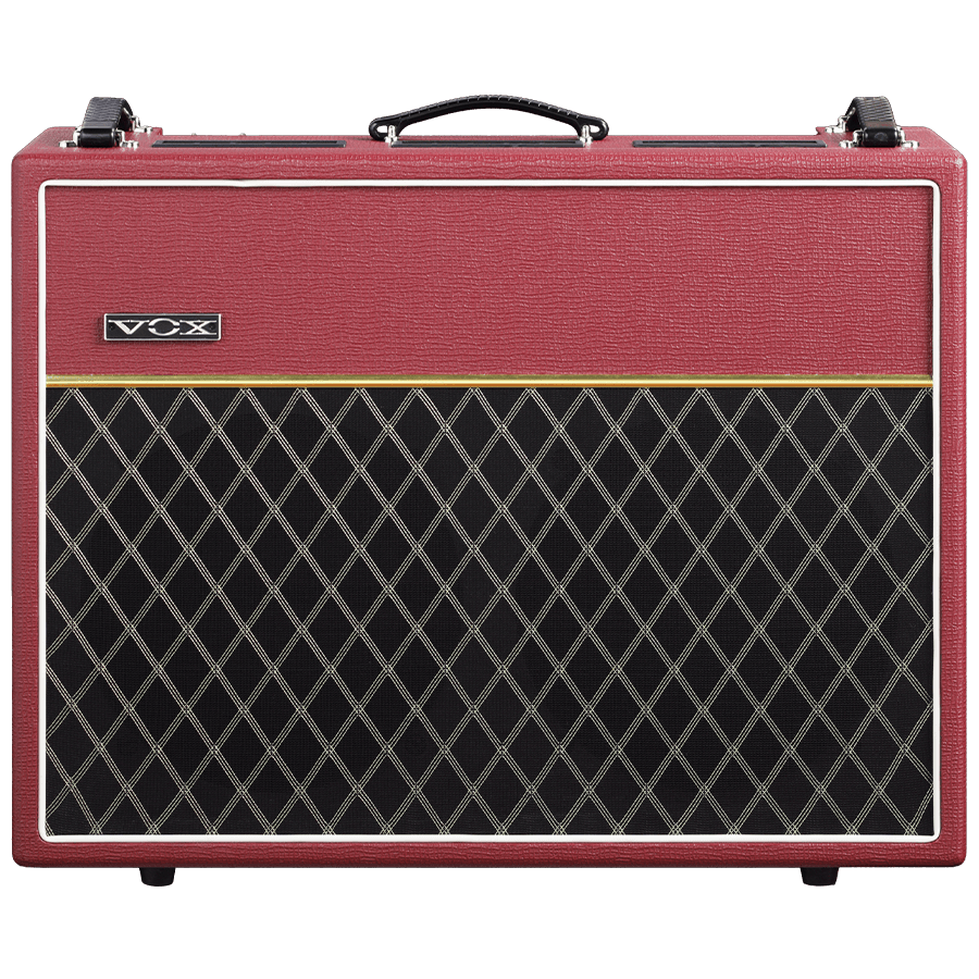 Vox AC30C2 CVR red and black amplifier front view