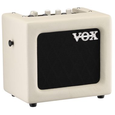 white VOX mini amplifier