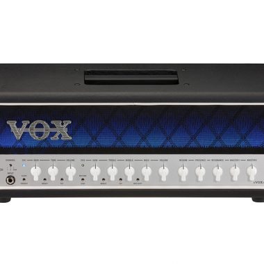 black and blue VOX tube head