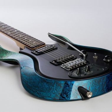 black blue VOX electric guitar