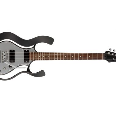 black and grey VOX electric guitar