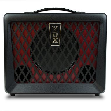 black and red VOX amplifier
